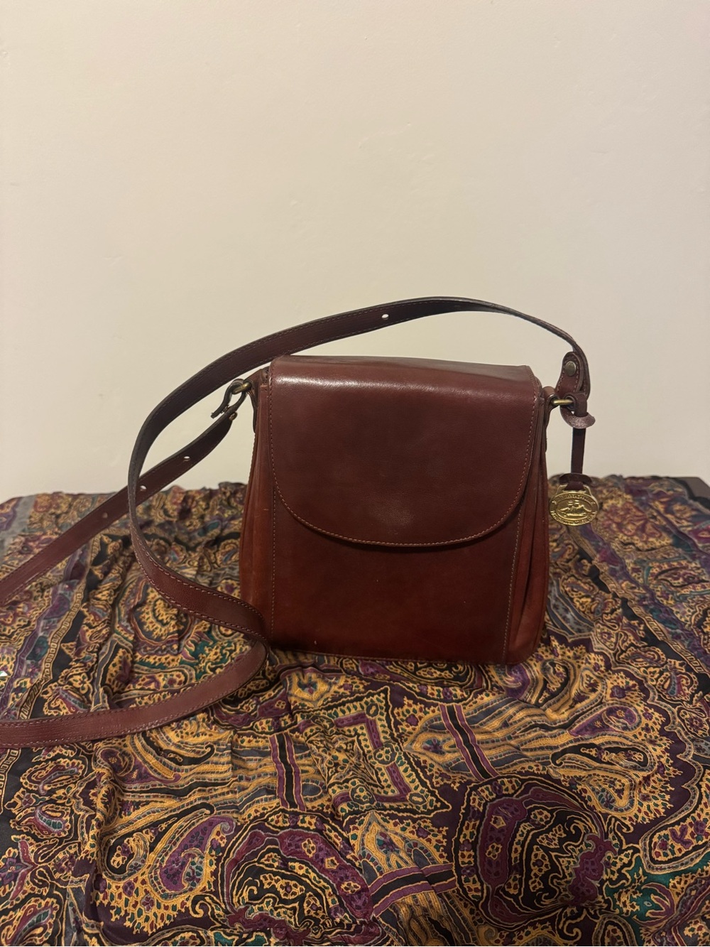 Brahmin Deep Rich Brown Crossbody Bag